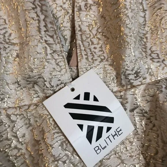 NWT - Blithe - Multi-Layered Gold Dress - Picture 6 of 7